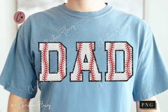 Baseball Chenille Dad PNG: A Designer's MVP for Sublimation