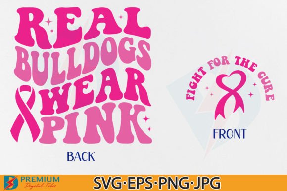 Breast Cancer Awareness Pink SVG Bulldog: A Symbol of Strength for Your Designs