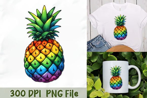 Colorful Pineapple Pride Art: Vibrant Designs for Bold Projects
