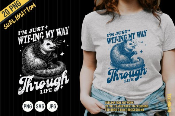 Embrace Nostalgia: The My Way Through Life Possum Retro Shirt Design