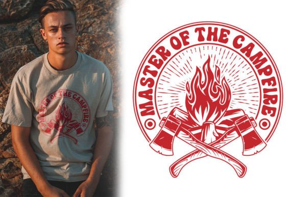 Master of the Campfire: A Vintage Design Asset for Modern Creators