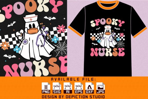 Spooky Nurse Halloween T-Shirt: A Designer's Chilling Graphic Asset